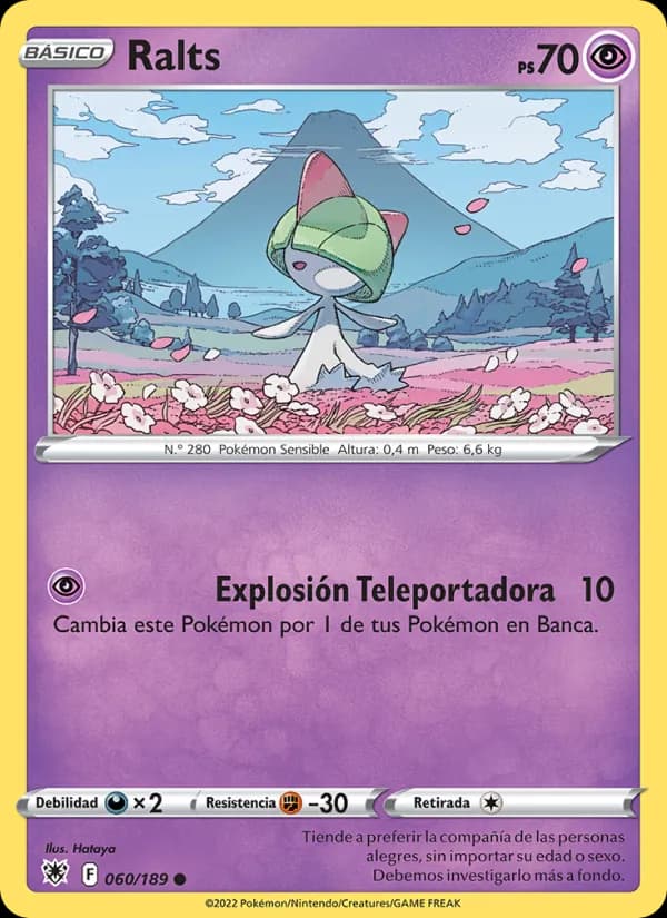 Ralts card in Spanish