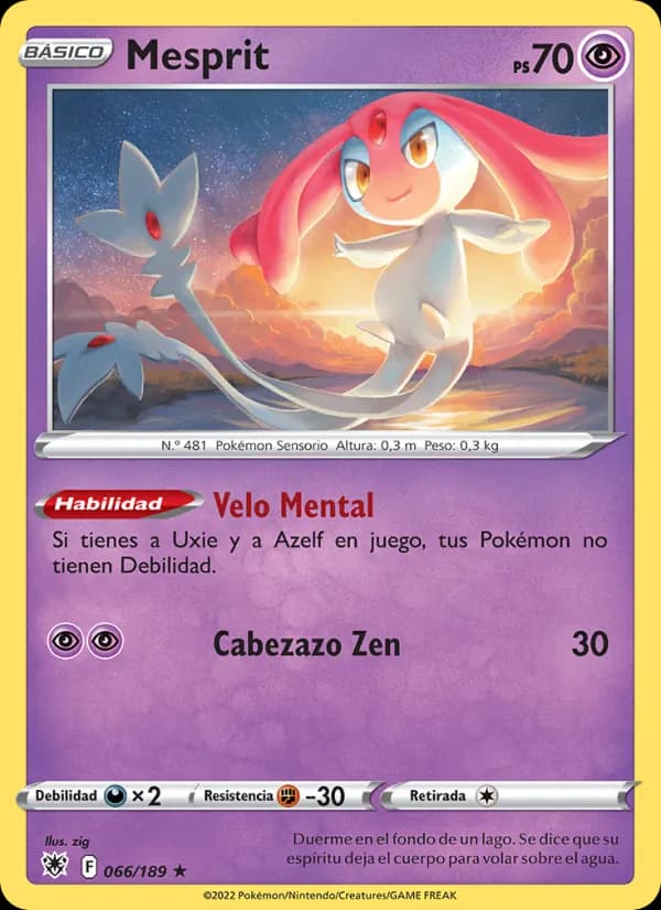 Mesprit card in Spanish