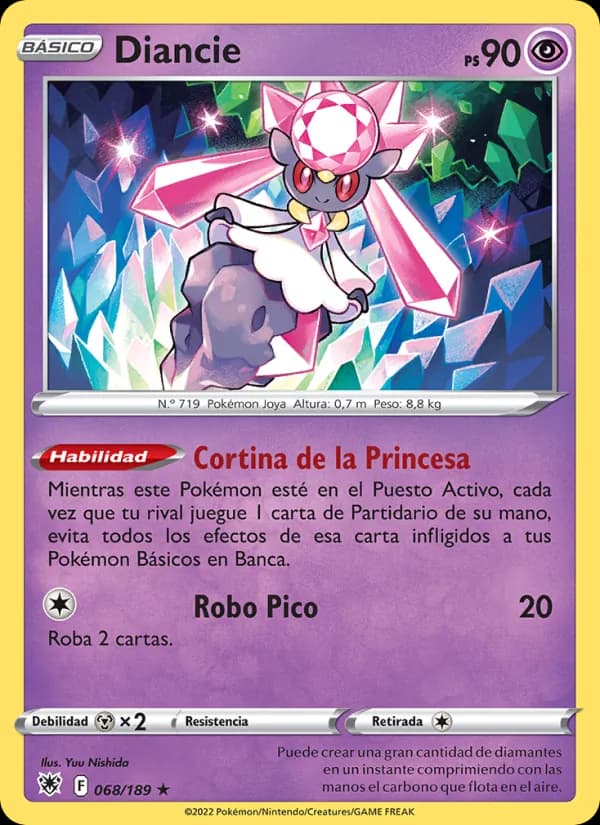 Diancie card in Spanish