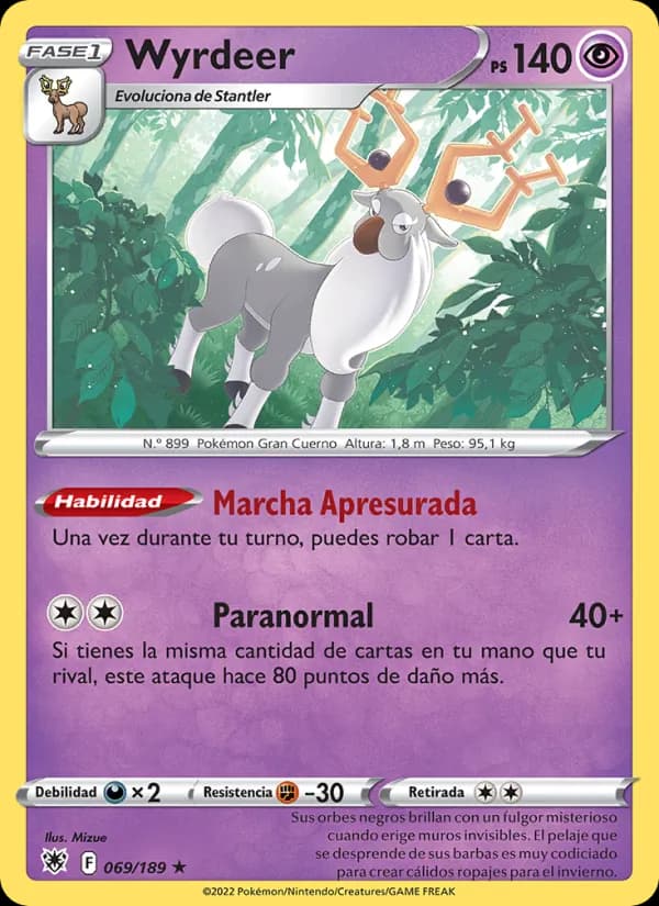 Wyrdeer card in Spanish