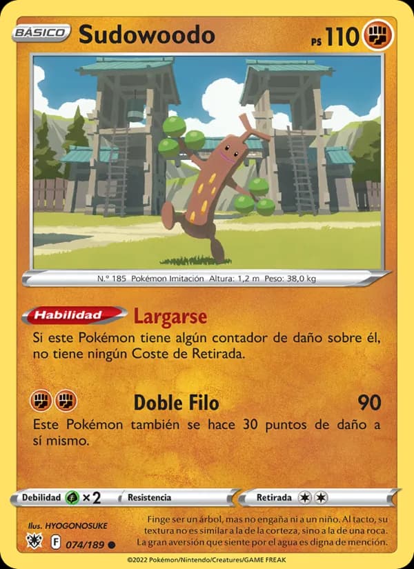 Sudowoodo card in Spanish