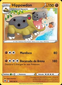 Hippowdon card in Spanish