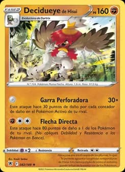 Decidueye de Hisui card in Spanish