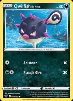 Qwilfish de Hisui card in Spanish