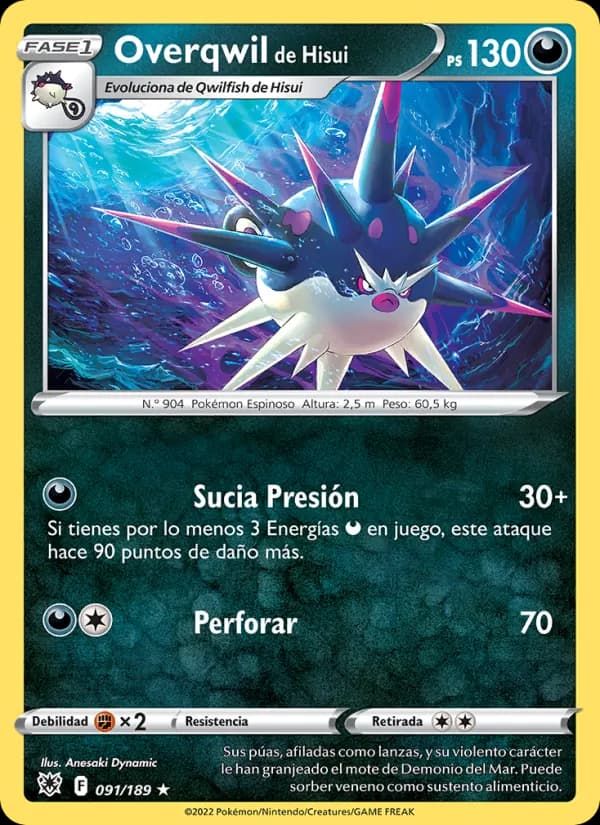 Overqwil de Hisui card in Spanish