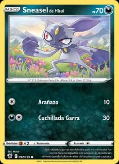 Sneasel de Hisui card in Spanish