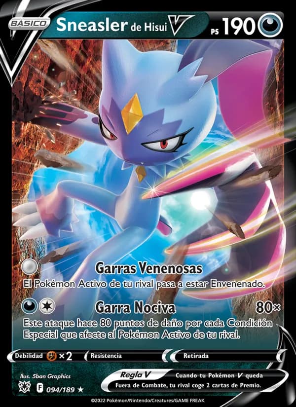 Sneasler de Hisui V card in Spanish