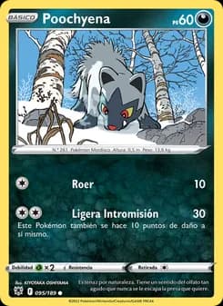Poochyena card in Spanish