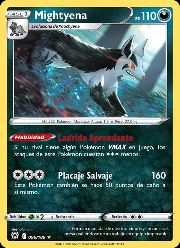 Mightyena card in Spanish