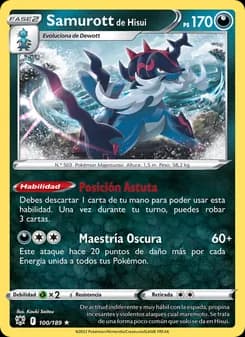 Samurott de Hisui card in Spanish
