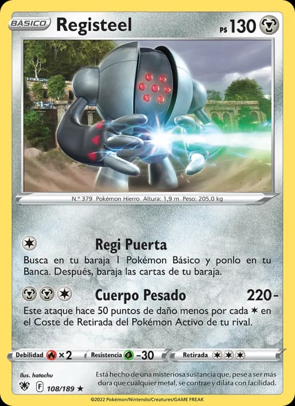 Registeel card in Spanish