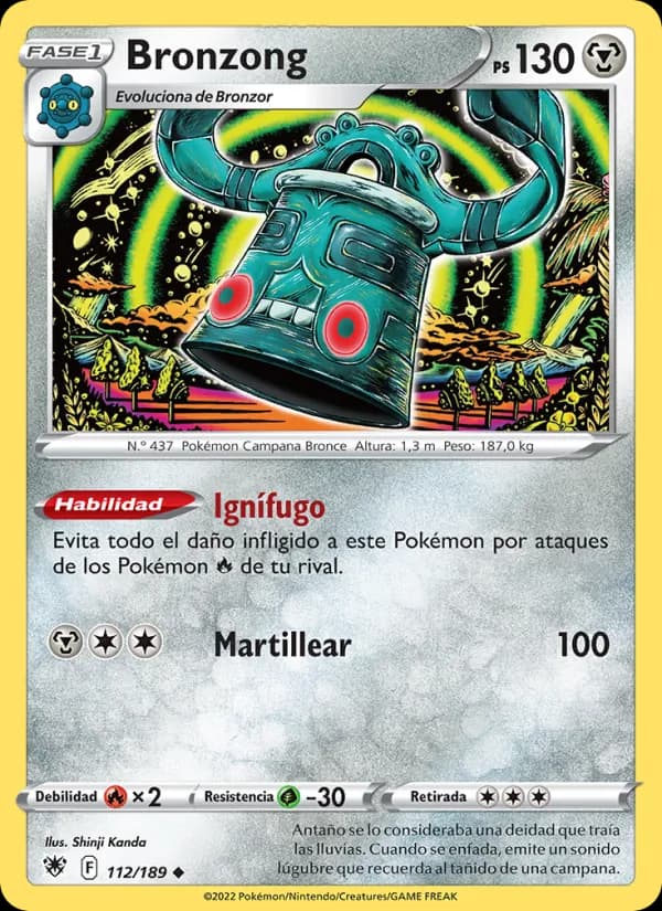 Bronzong card in Spanish