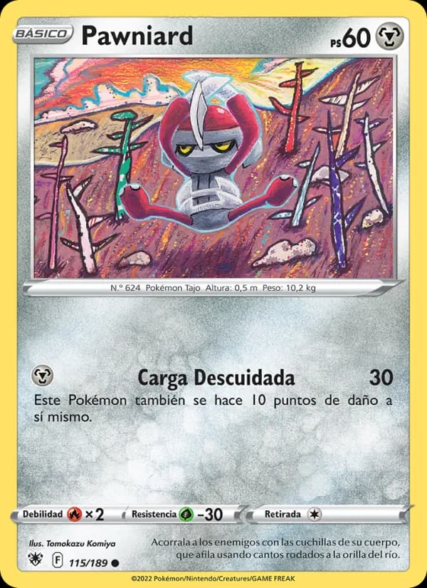 Pawniard card in Spanish