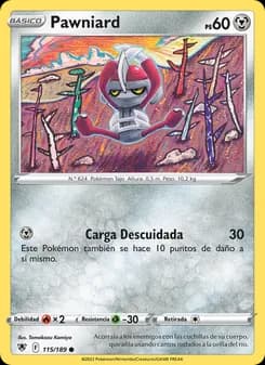Pawniard card in Spanish