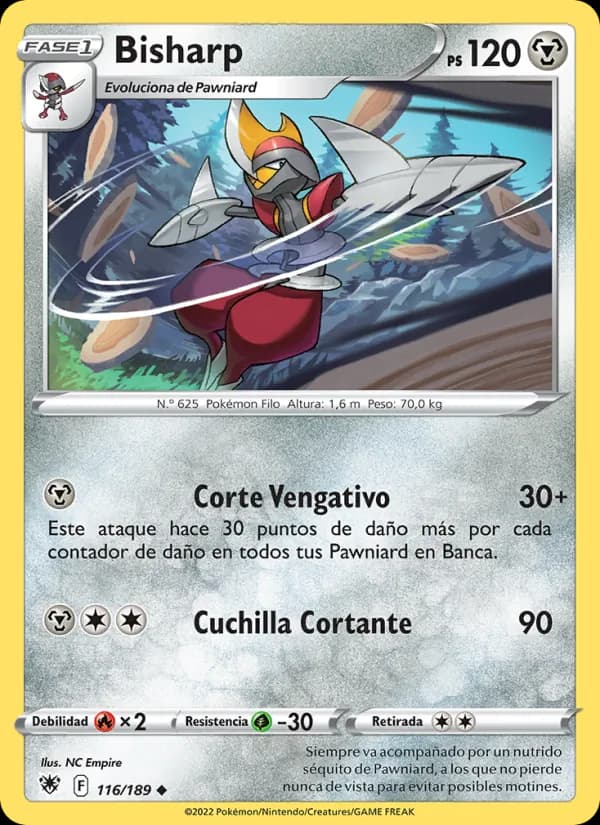 Bisharp card in Spanish
