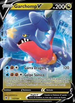 Garchomp V card in Spanish