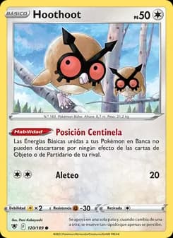 Hoothoot card in Spanish