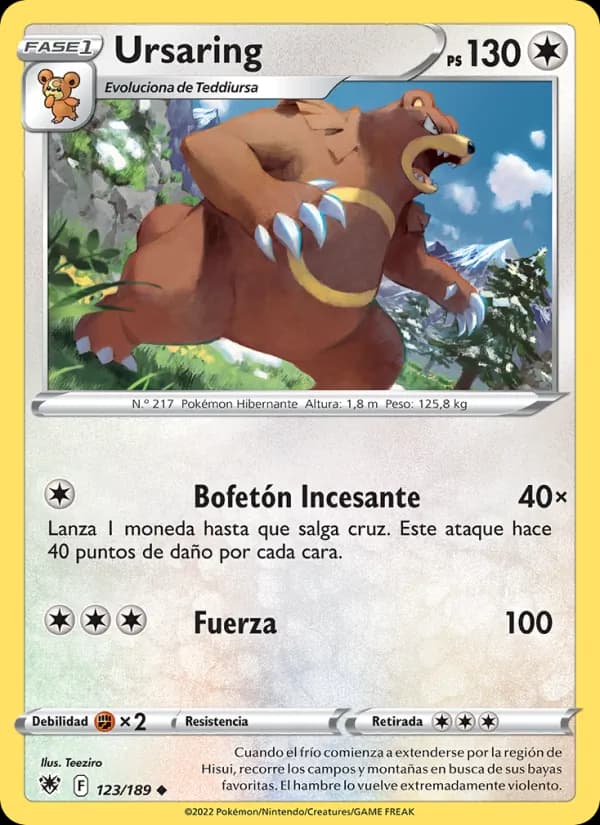Ursaring card in Spanish