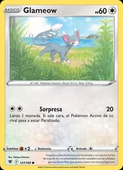 Glameow card in Spanish