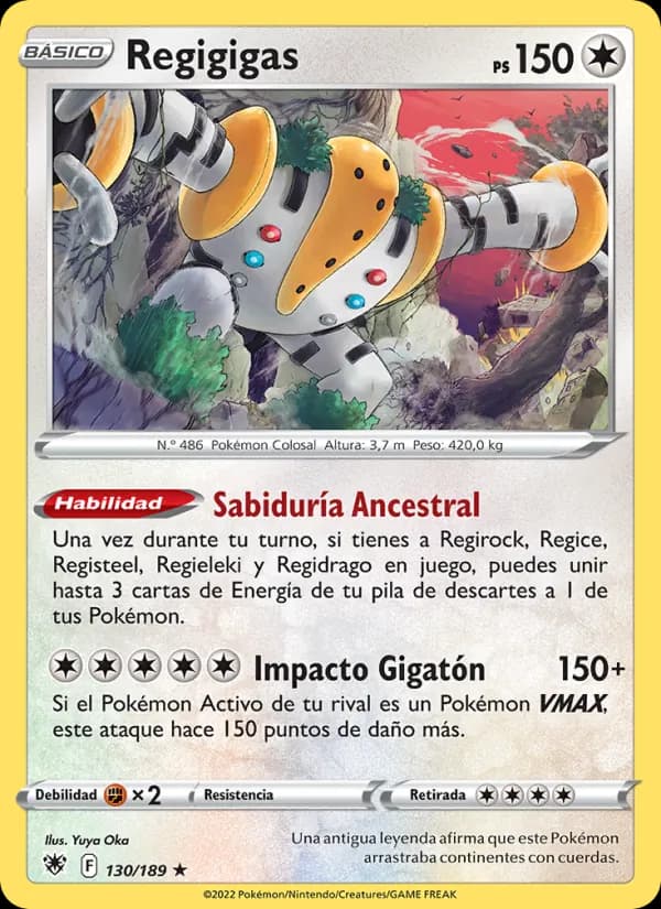 Regigigas card in Spanish