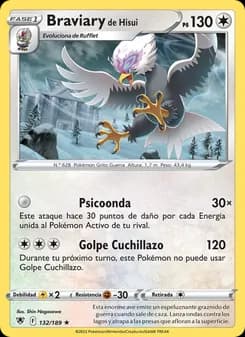 Braviary de Hisui card in Spanish