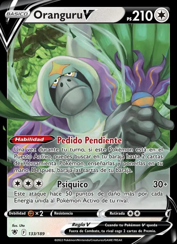 Oranguru V card in Spanish