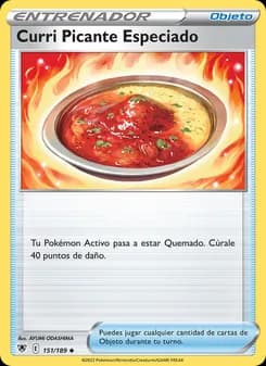 Curri Picante Especiado card in Spanish