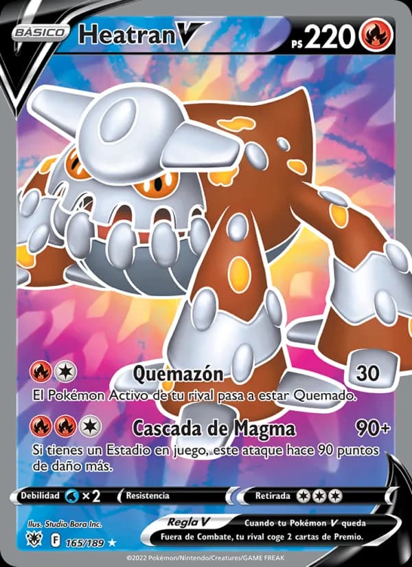 Heatran V card in Spanish