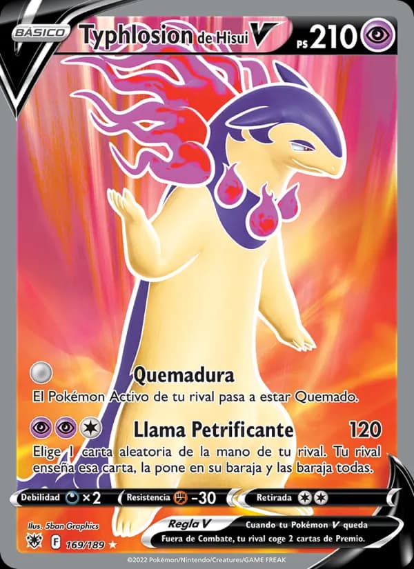 Typhlosion de Hisui V card in Spanish
