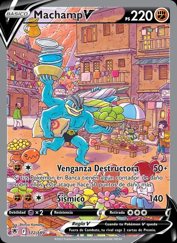 Machamp V card in Spanish