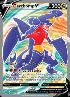 Garchomp V card in Spanish