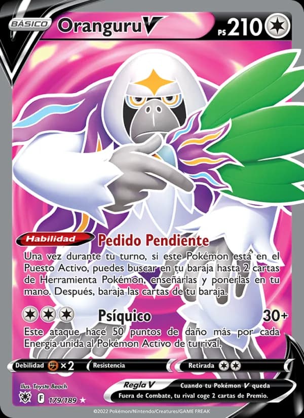 Oranguru V card in Spanish