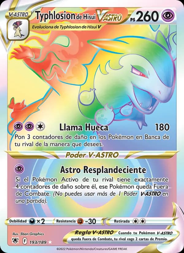 Typhlosion de Hisui V-ASTRO card in Spanish