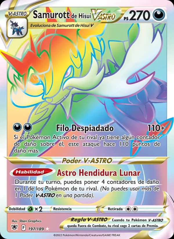 Samurott de Hisui V-ASTRO card in Spanish