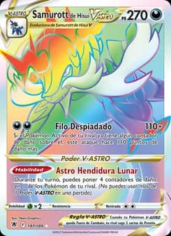 Samurott de Hisui V-ASTRO card in Spanish