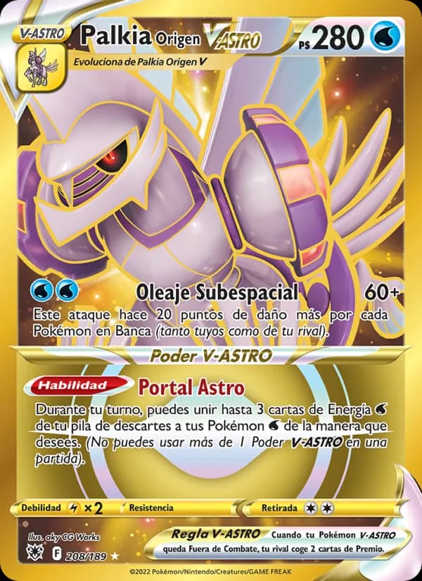 Palkia Origen V-ASTRO card in Spanish