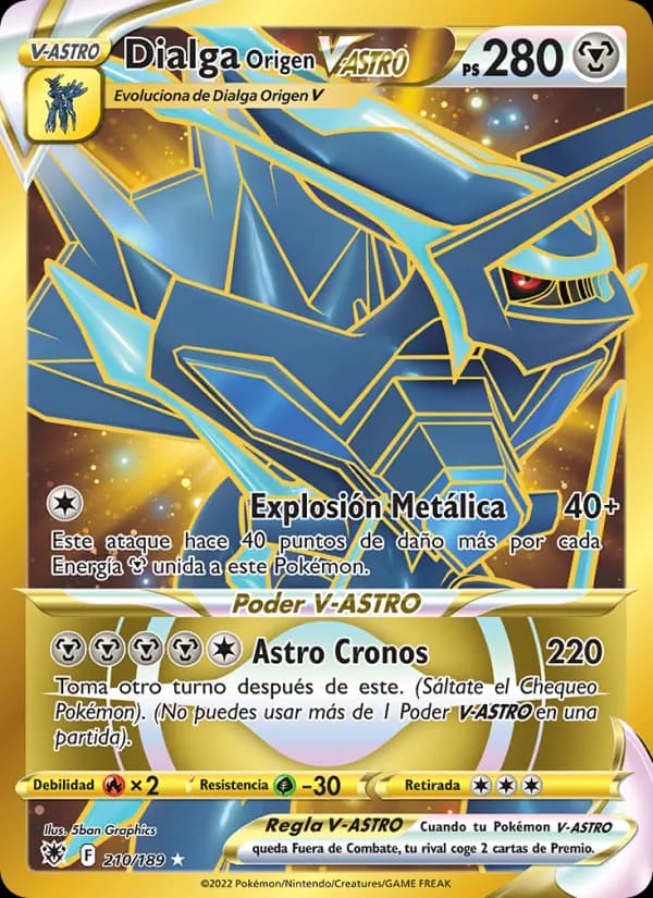 Dialga Origen V-ASTRO card in Spanish