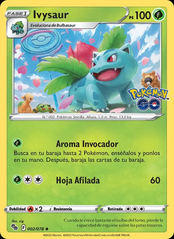 Ivysaur card in Spanish