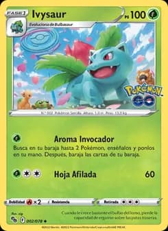 Ivysaur card in Spanish
