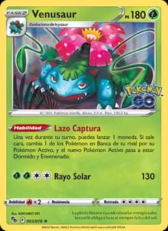 Venusaur card in Spanish