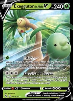 Exeggutor de Alola V card in Spanish