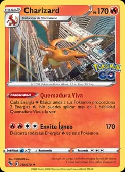 Charizard card in Spanish