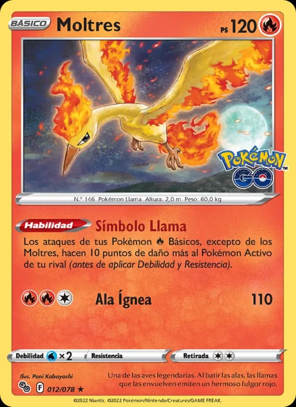 Moltres card in Spanish