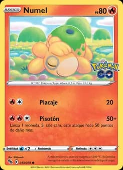 Numel card in Spanish