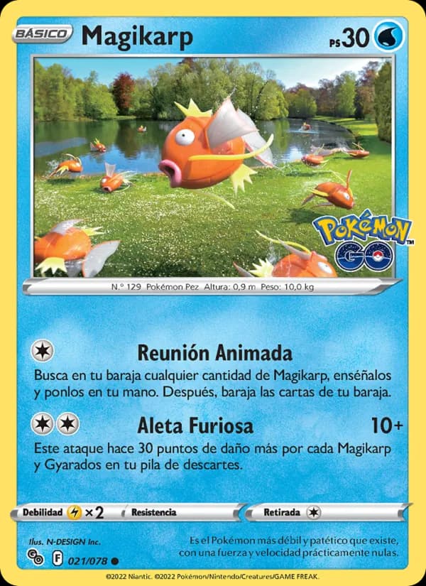 Magikarp card in Spanish