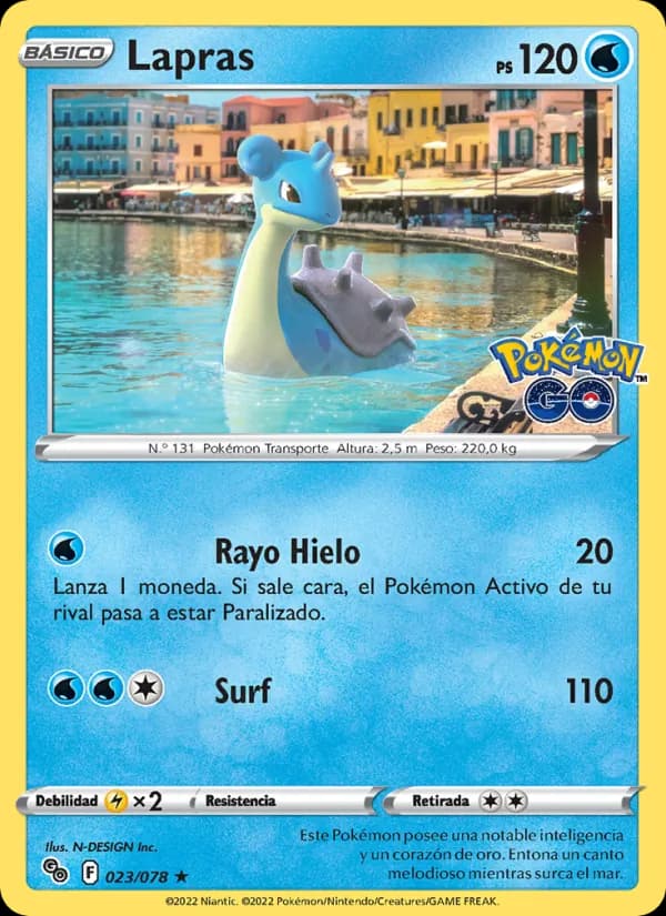 Lapras card in Spanish