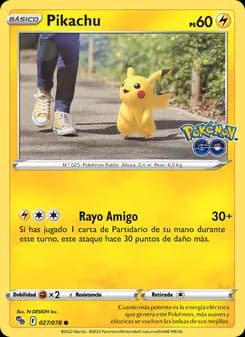 Pikachu card in Spanish