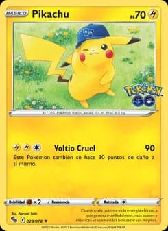 Pikachu card in Spanish