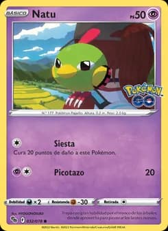 Natu card in Spanish