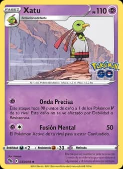 Xatu card in Spanish